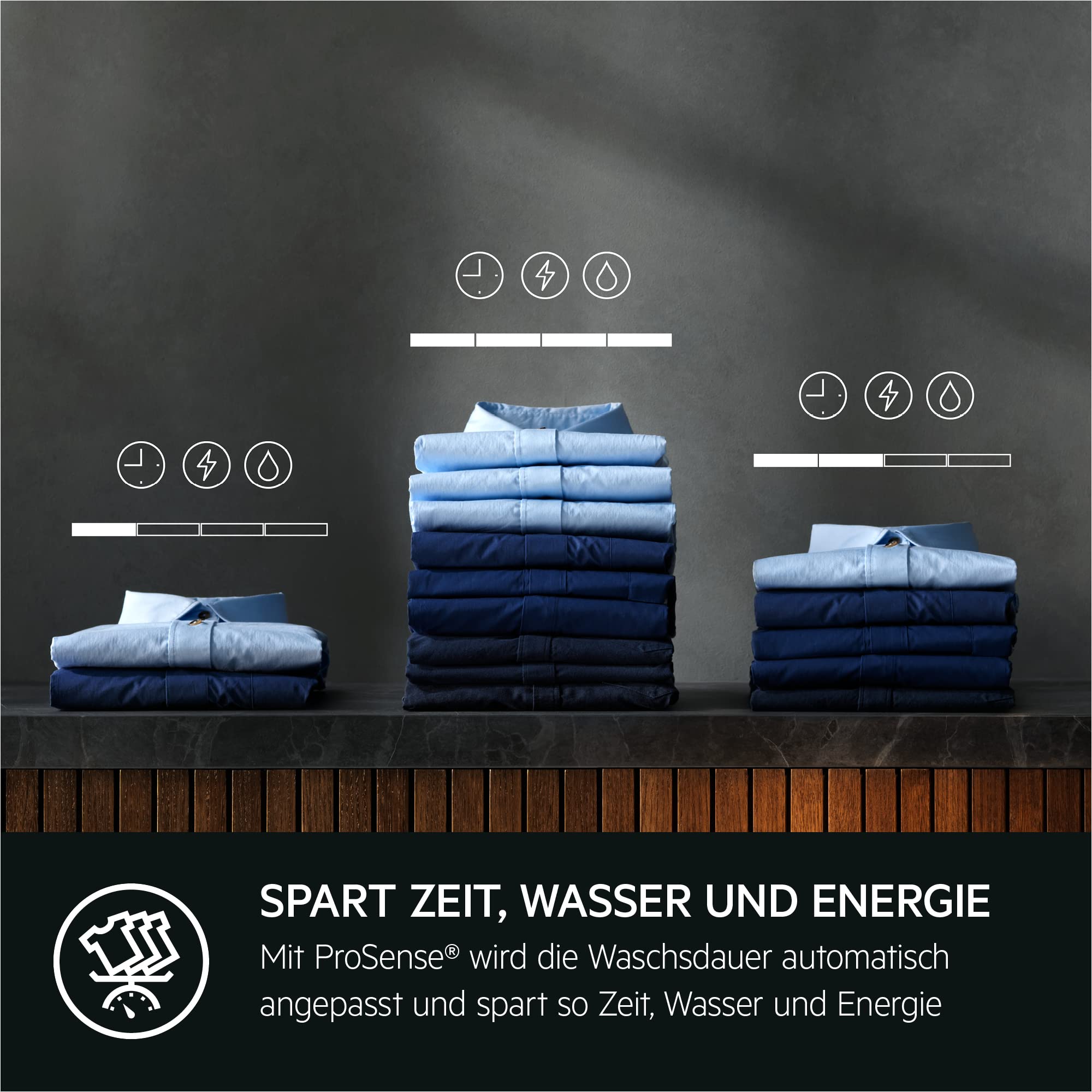 AEG Waschmaschine 9 kg, Serie 6000 ProSense: Mengenautomatik für automatische Anpassung von Waschdauer & Energieverbrauch, Startzeitvorwahl, Nachlegefunktion, Vollwasserschutz, 1400 U/min, L6AMZ49FL 2