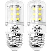 AMI PARTS KEI D34L Refrigerator Bulb 5304511738 E27 LED Light Bulb 3.5W | Compatible with frig.idaire Kenmore Light Bulb AP6278388 PS12364857 (85V-265V White Light*2 Pice)