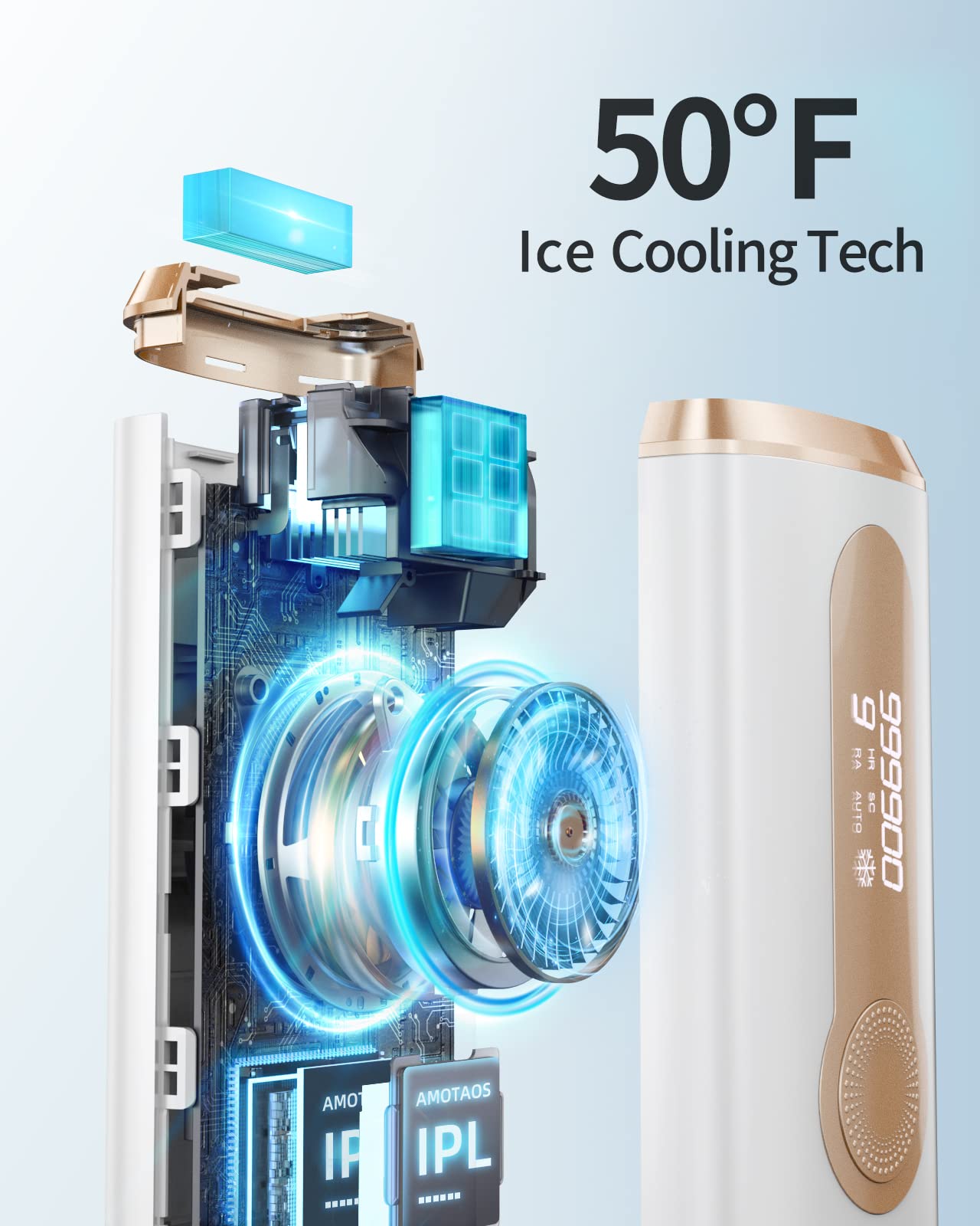 IPL Hair Removal, Laser Hair Removal with Cooling for Women and Men, AMOTAOS 3-in-1 At-Home Permanent Hair Removal Device 9 Levels Upgrade 999900 Flashes for Face Armpit Arm Bikini Line Leg Whole Body