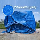 Onarway Tarpaulin 2m x 2m Heavy Duty 110GSM Blue with Grommets view 4