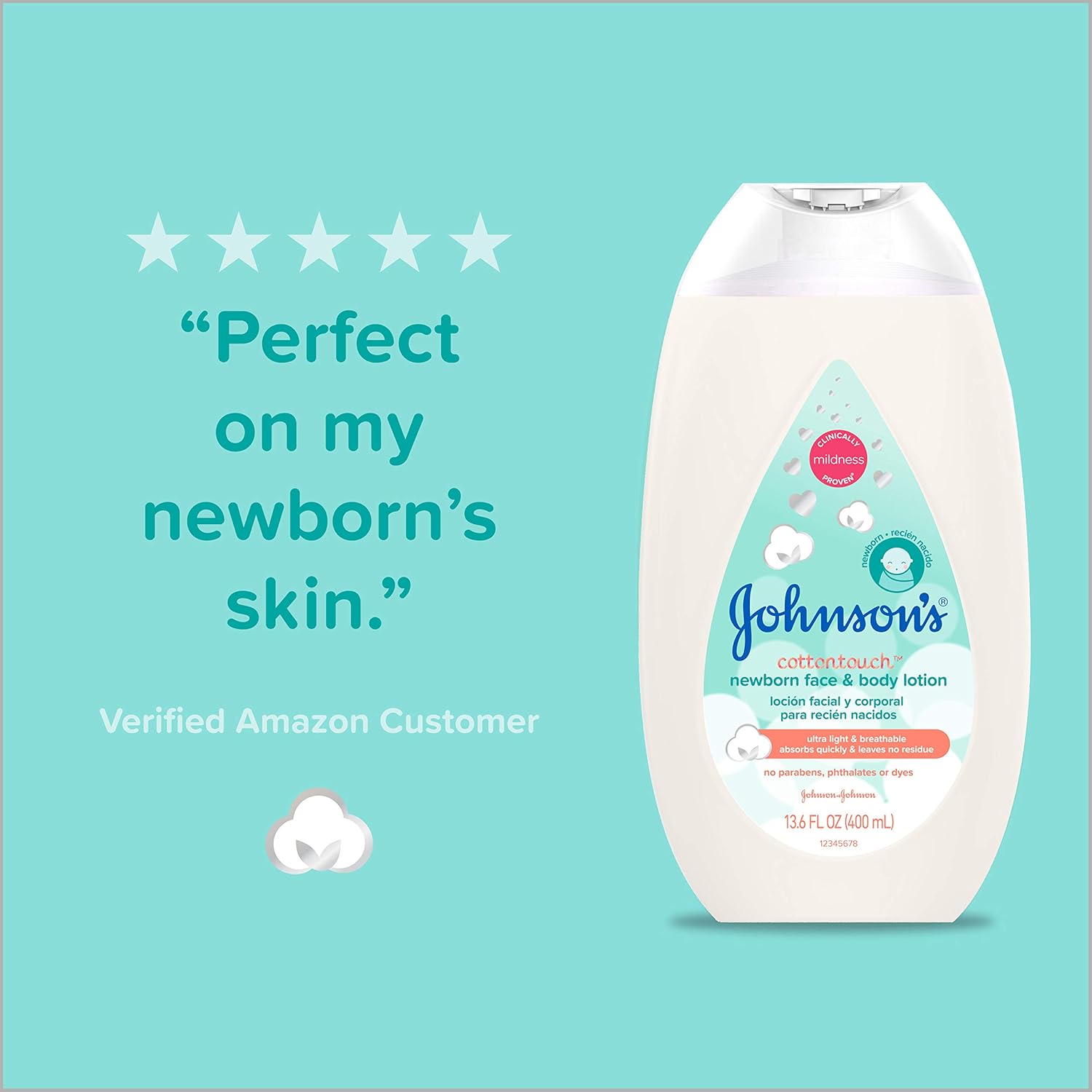 johnson's baby cottontouch face & body lotion