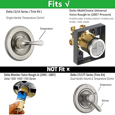 Buy Rp46074 Universal Valve Cartridge Assembly 13 14 Series White Multi Choice For Delta Monitor Shower Parts Faucet Tub Replacement Single Handle Control Mulitchioce Valve Cartridge Repair Kit Online In Vietnam B08lgmlw4x