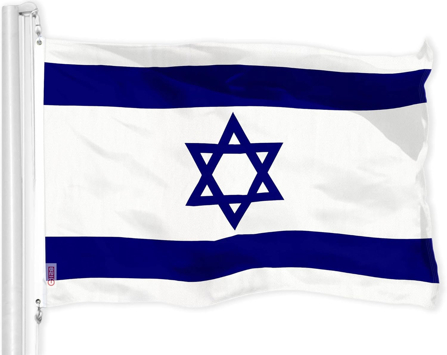 Flags - G128 Israel Israeli Flag | 3x5 Ft | LiteWeave Pro Series Printed 150D Polyester | Country Flag, Indoor/Outdoor, Vibrant Colors, Brass Grommets, Thicker and More Durable Than 100D 75D Polyester