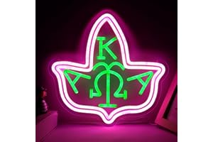 TIABUY AKA Pink Neon Signs for the Wall, Greek Sorority Paraphernalia, Aka Sorority Gifts for Women Pink and Green graduation Gift, Home Accessories, Birthday Presents, Birthday Party Decorative 14 * 13inch