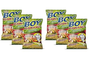 Boy Bawang Cornick, Lechon Manok - Crispy Tasty & Gluten-Free Corn Nuts (6 Pack, Total of 21.24oz)