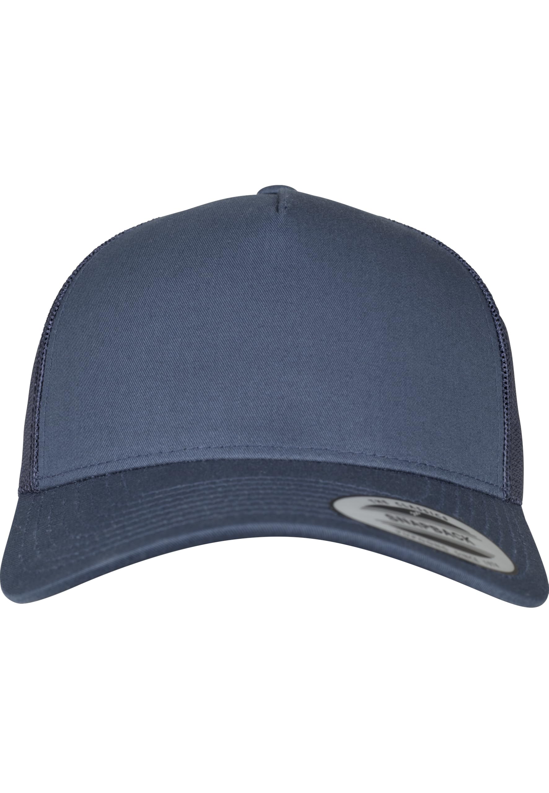 FLEXFIT Trucker Cap, Classic Trucker Hat, Baseball Trucker Cap with 5-Panel and Mesh Back, Adjustable Baseball Hat with Plastic Closure, Headwear, Unisex, Colour: Navy, Size: One Size