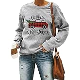 TUEIwiwo Women Merry Christmas Sweatshirts