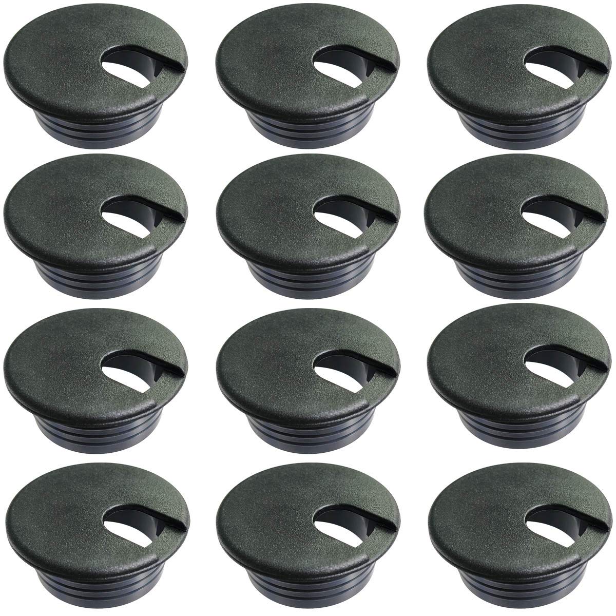 Desk Grommet Desk Hole Covers 1.5 Inch Black Plastic Grommets Table