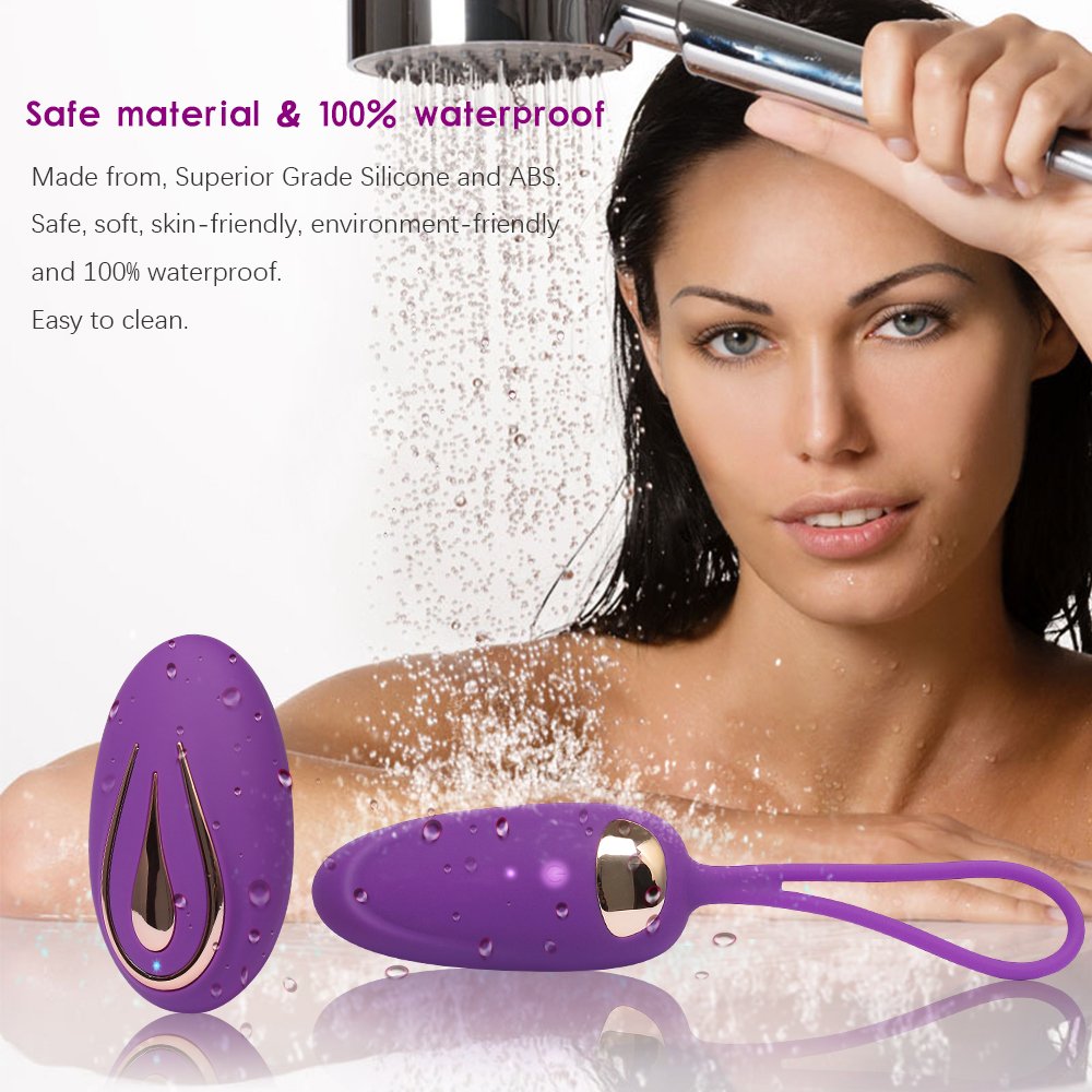 ACVIOO® Huevo Vibrador Control Remoto Inalambrico Bolas Chinas con Mando a Distancia Masajeador Electrónic de Silicona Impermeable, Masturbádor Discreto Portable con USB Recargable