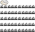 Cable Clips, MHtech 50 Pieces Nylon Wire Clips with 3M Self-Adhesive Adjustable Car Wires Holder Cable Clamps Cable Tie Holder for Cable Management Home and Office (Black)
