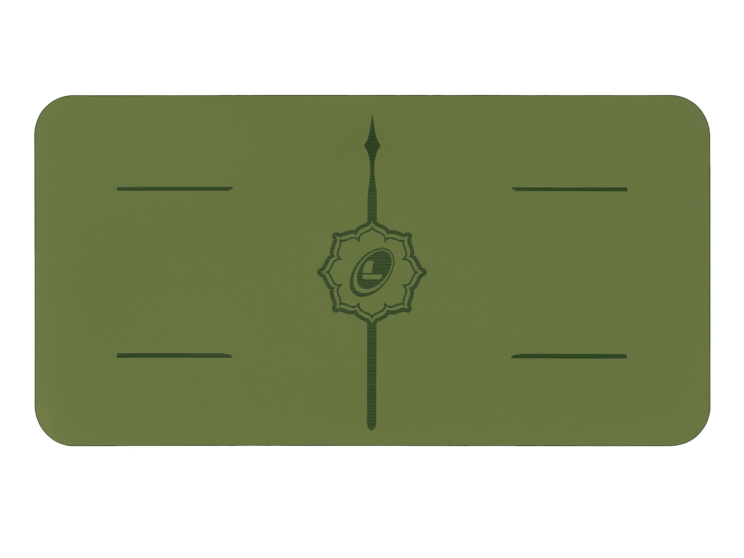 Liforme Yoga Pad - Patented Alignment System, Warrior-like Grip, Non-slip, Eco-friendly and biodegradable, 4.2mm thick pad for knee, elbow and hand support during Yoga (Olive)