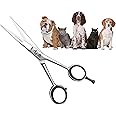 ARSUK Dog Grooming Scissors Straight 7-inch, Pet Hair Cutting Shears for Large & Small Dogs, Cats & Horses - Stainless Steel