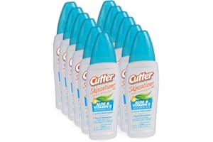 Cutter Skinsations Insect Repellent (12 Pack), Mosquito Repellent, Repels Mosquitos, Ticks, Gnats, Fleas, 7% DEET, 6 fl Ounce (Pump Spray)