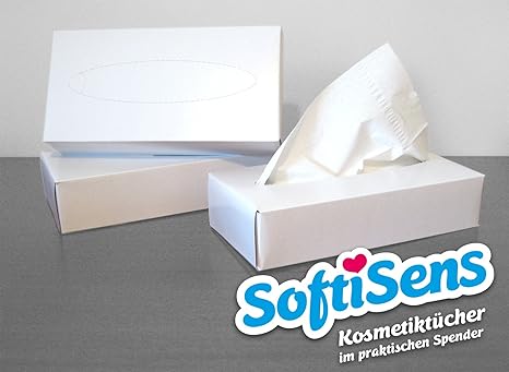7200 Kosmetiktücher Kosmetikbox Mehrzwecktücher, 2-lagig, 100% Zellstoff hochweiß