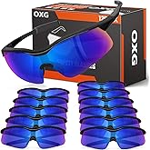 OXG 12 Pack Safety Glasses, ANSI Z87.1 Impact Resistant Anti-Scratch Safety Goggles for Men Women Youth