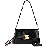 RTPRTP Women's PU shoulder bag with retro style tassel decoration, crossbody handbag, detachable shoulder strap, brown wallet
