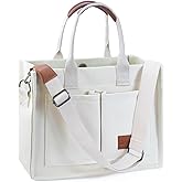 Huwzder Women Canvas Tote Bag With Pockets Crossbody Bags Casual Hobo Messenger Bag Shoulder Bag Handbag for Women