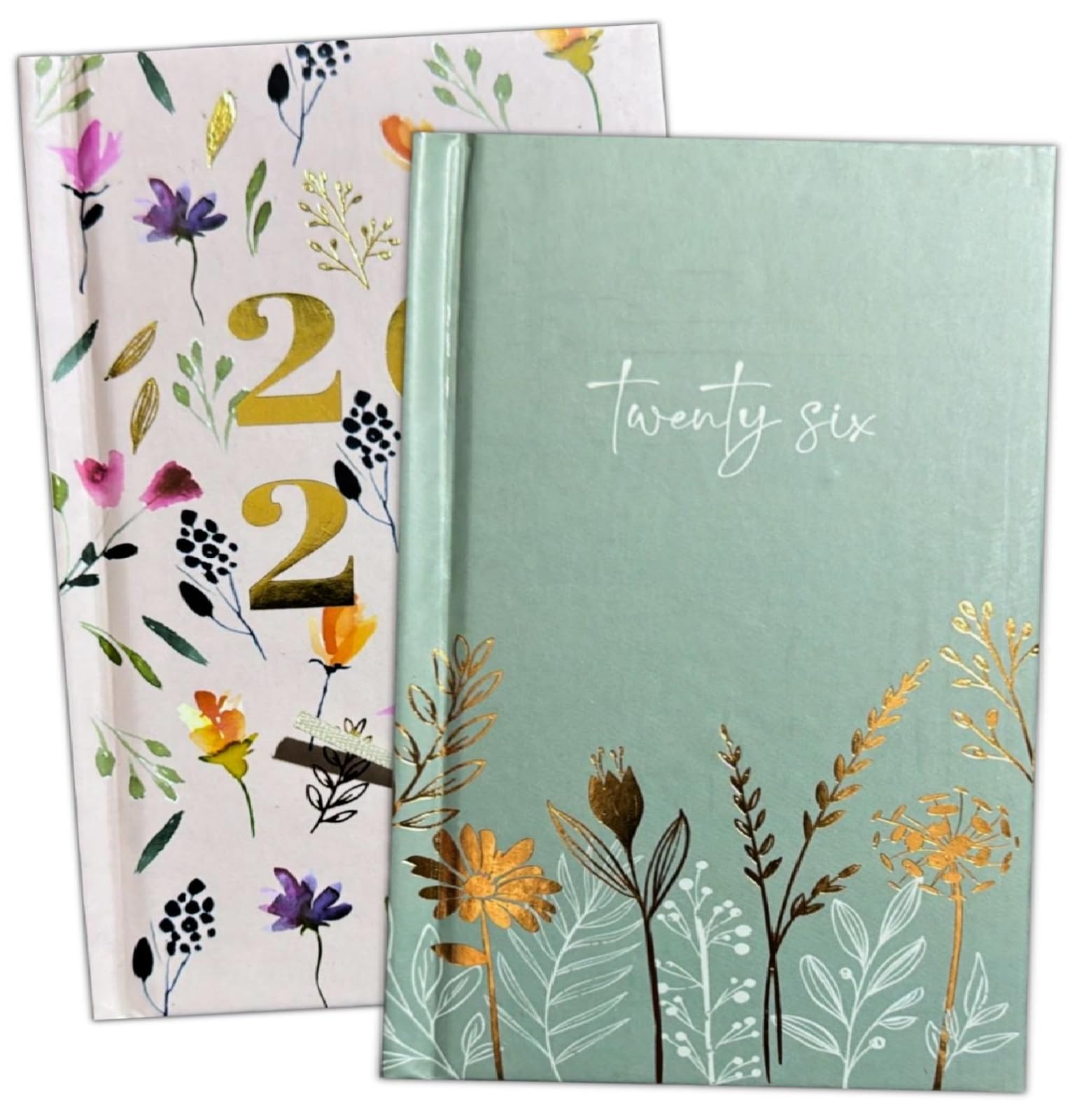 Orbitron 2026 A5 Week To View Botanical Butterflies & Rabbit WTV Personal Diary Planner (Rabbit Green)