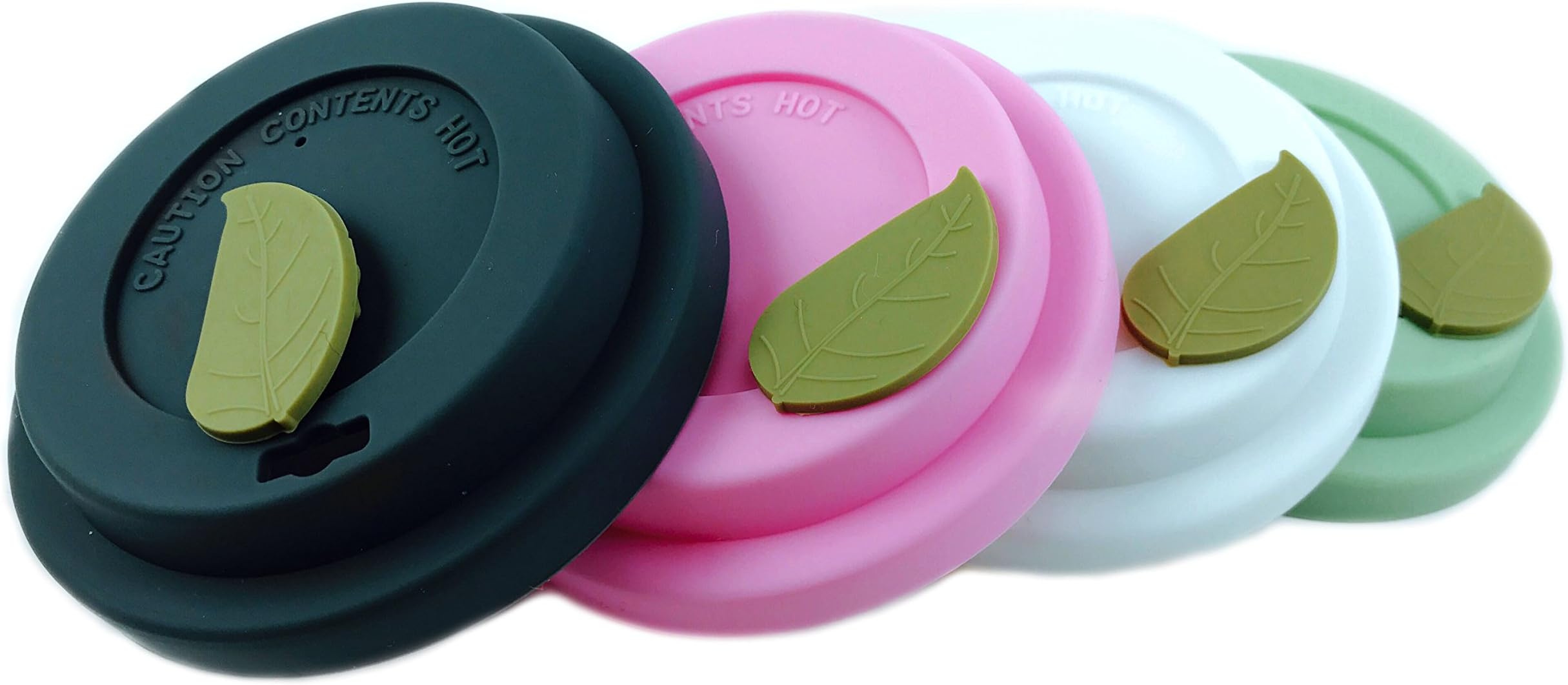 Silicone Cup Lids with MOUTH SEAL for Coffee Mugs & Tea Cups [Set of 4] - Anti-Dust, Spill Proof, Keep Drink HOT