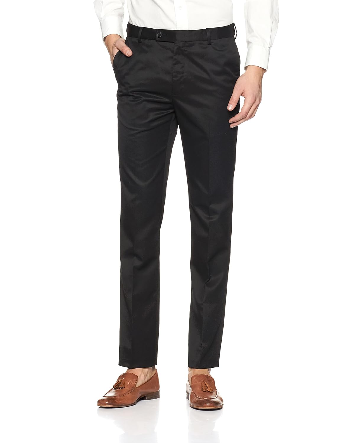 arrow men's pleat-front formal trousers