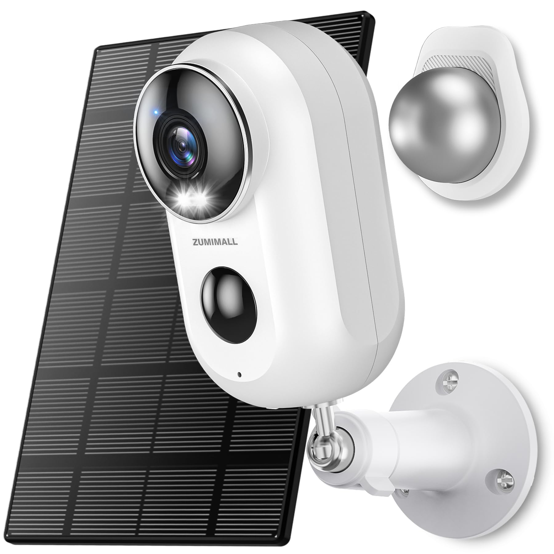 ZUMIMALL Solar Security Cameras Wireless Outdoor, 2K Outdoor