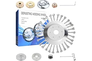 Cokacot 10 Inch Steel Wire Trimmer Head, Unbreakable Wired Trimmer Blade Yard Patio Wire Weed Eater Head Trimmer Head Replacement with 2 Pack of Adapters kit for Weed Wacker