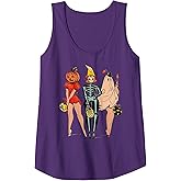 Halloween Witch Pin Up Retro Vintage Pumpkin Women Tank Top