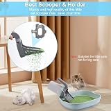 MYPIN Cat Litter Scoop with Holder and Bags 135 Count Bags Large Capacity Grey view 2