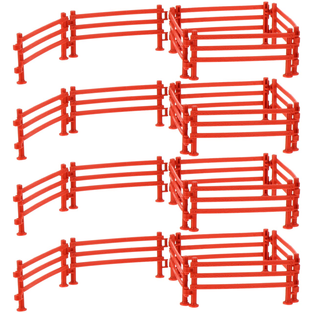 50PCS Farm Fence Toy Set,Metal Corral Fence for Farm Animals,Scale Gates for Horses,Barn Yard,Miniature Landscaping Panel Paddock Toy Educational Present Cake Toppers Kids Craft Diy Cake Toppers 9CM
