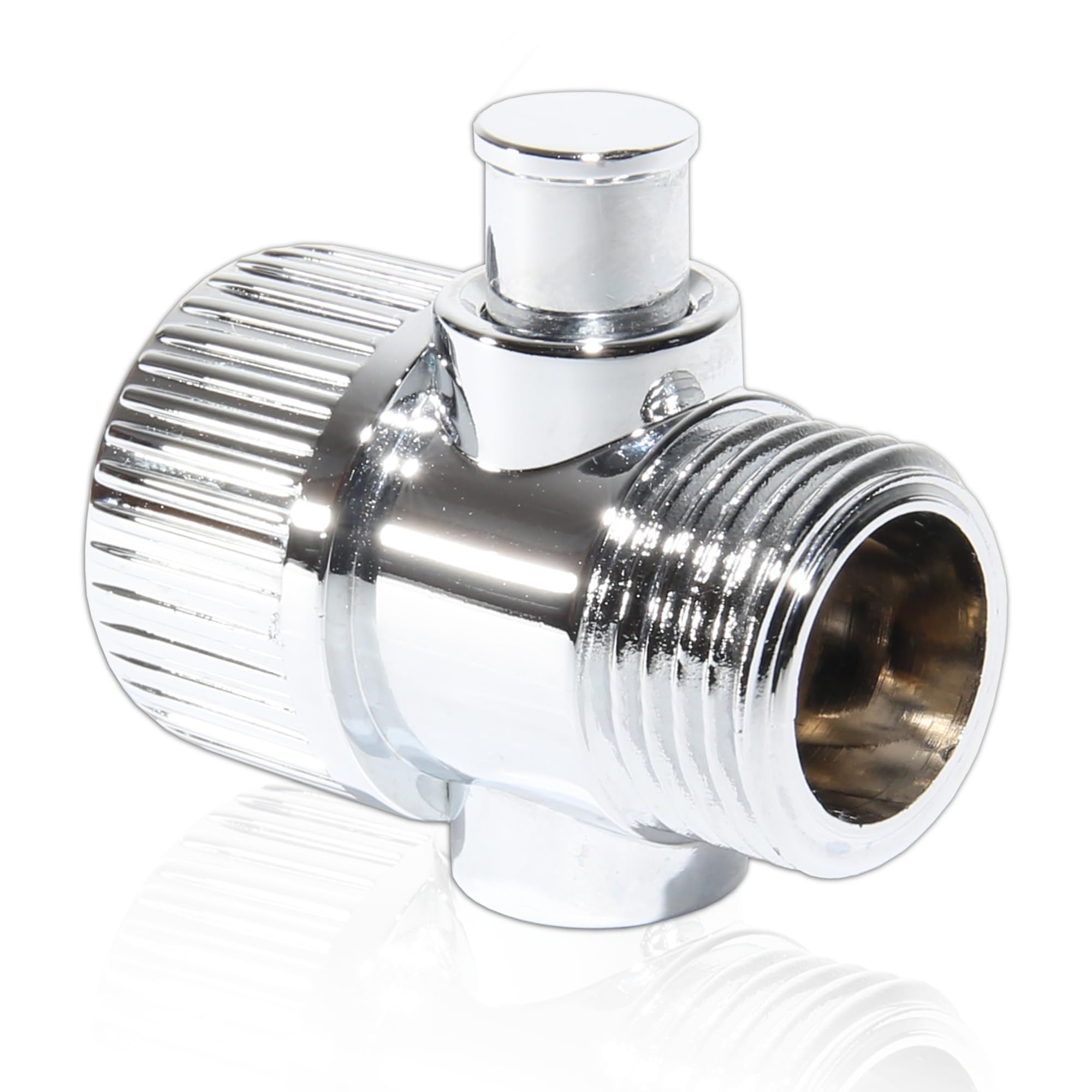 Lowenergie Shower Flow Stop Valve – Water-Saving Shut-Off Tap for Boats, Caravans, Motorhomes & Homes, Easy Twist Control, Eco-Friendly, Durable Chrome Finish