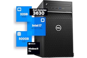 Dell Precision 3630 Tower Desktop Computer | Intel i7-8700 (3.4) | 32GB DDR4 RAM | 500GB SSD Solid State | Windows 11 Profess