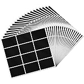 YIKIADA 240 PCS Color Coding Labels 3 × 2 Inches Vinyl Black Rectangle Stickers Self Adhesive Waterproof Decal for Name Tags Address Moving Office