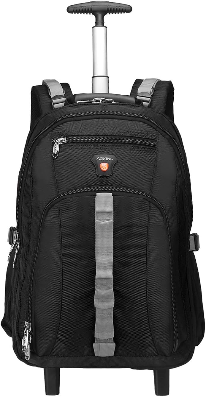 AOKING 20/22 Inch Water Resistant Travel School Business Rolling Wheeled Backpack with Laptop