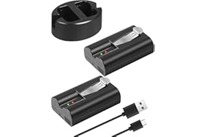 Mrupoo 2 Pack Rechargeable Battery Replacement for Ring-Doorbell & Camera, Upgraded Batteries Compatible with Ring-Doorbell 2/3/4/3plus, Stick-Up Cam, Spotlight Cam - Includes Battery Charger