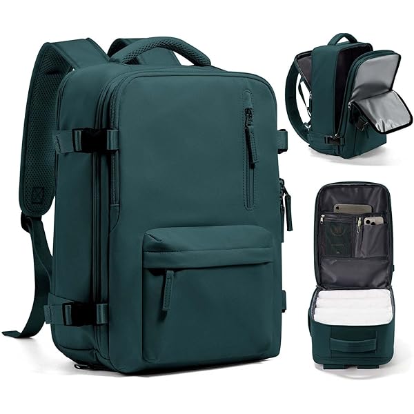 MIAOJIE Travel Backpack - Airline Approved Carry On, Water-Resistant, Laptop Compartment, 3-in-1 Design