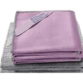 &Nu;&omicron;ɾԝехMicrofiber Window Cleaning Cloths, Glass Cleaning Cloth for Streak-Free Windows, Mirrors, Windshield, Car &amp; Household Cleaning - Reusable &amp; Washable Micro Fiber Towel (2 Purple and 2 Grey)