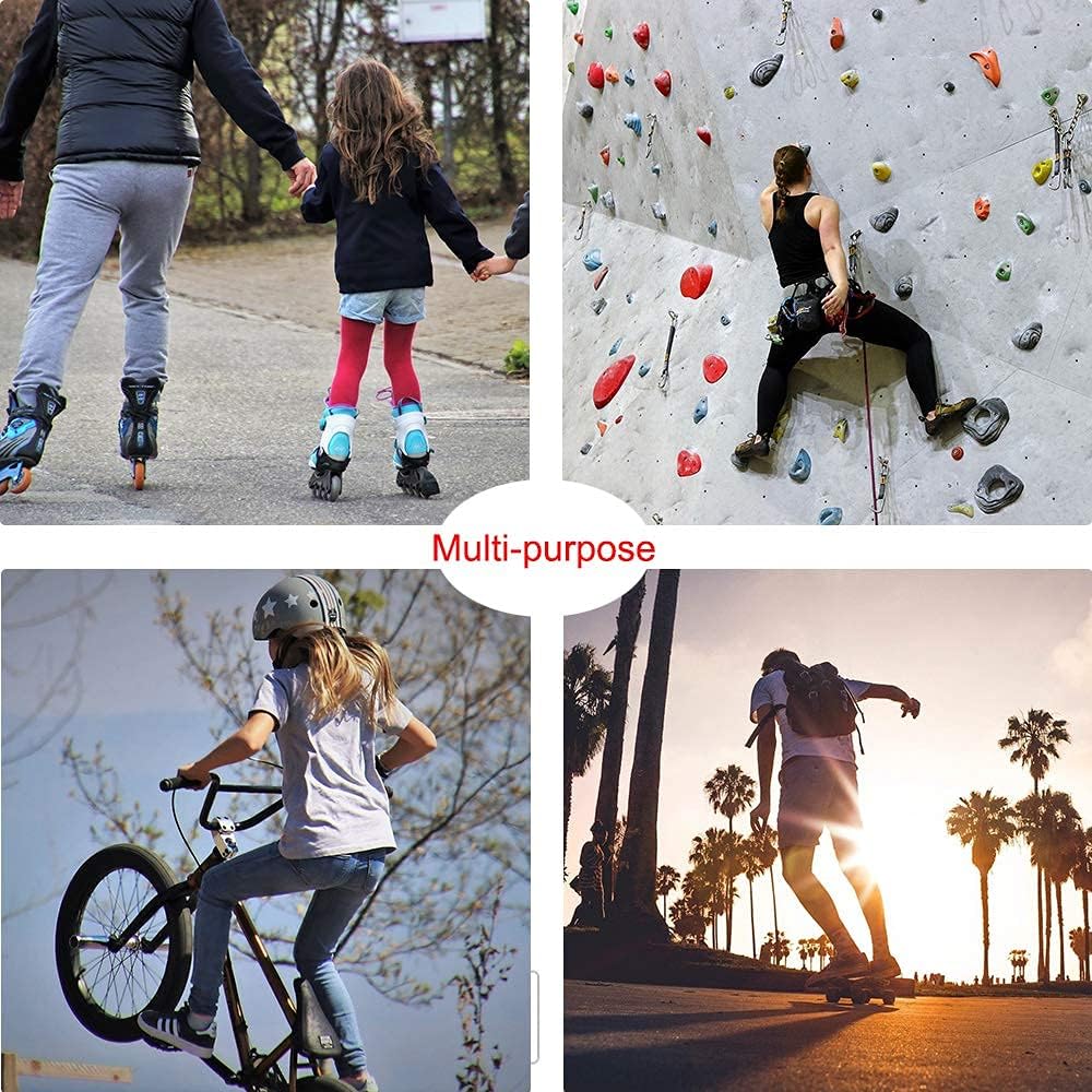 SPOMAT Knee and Elbow Pads with Wrist Guards Kids Adults 6 in 1 Protective Gear Set for Skating, Rollerblading, Scooter, Riding Sports : Sports & Outdoors