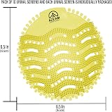 AZEAM Urinal Screens Deodorizer 10 Pack Lemon Scent Anti Splash Mats view 5