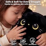 Mewaii Cute Black Cat Plush Pillow Kawaii Squishy Plush Toy 13in view 6