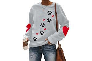 Ithalt Valentines Day Shirts Women Valentine Crewneck Sweatshirts Love Heart Sweatshirt Valentine's Long Sleeve Tops