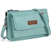 Wrangler Crossbody Wallet for Women RFID Clutch Phone Purse with Credit Card Slots | RFID, Vegan Leather, Small, Purses, with Phone Pocket, Adjustable Strap