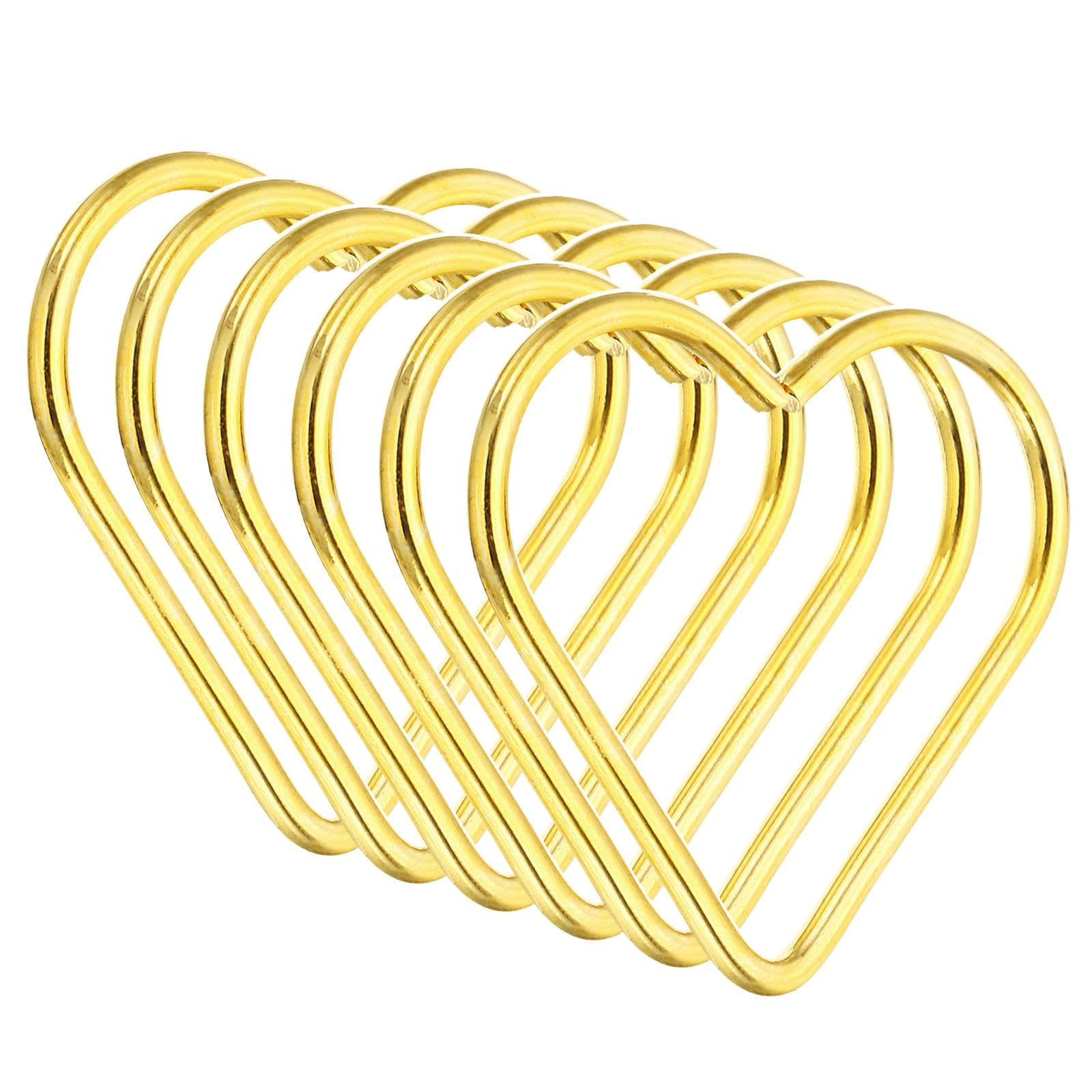 PATIKIL 2inch Dream Catcher Rings, 6 Pcs Metal Heart Shape Macrame Wreath Floral Ring Hoop for Home DIY Craft Wedding Wall Hanging Decorations, Gold — image 1