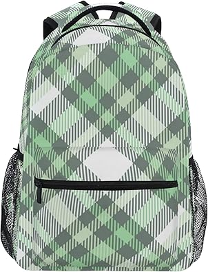 Amazon リュックサック おしゃれ 学生 大容量 大人 軽量 大きめ 人気 高校生 旅行 通勤 通学 バックパック アウトドア チェック柄 格子柄 緑 グリーン 女の子 レディース アウトドア 対応 男の子 メンズ Natax レディース