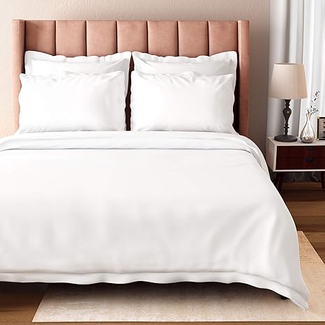 Amazon Com Bioweaves 100 Organic Cotton Twin Twin Xl Duvet Cover Set 2 Piece 300 Thread Count Sateen Weave Gots Certified Comforter Cover With Buttoned Closure And 1 Pillow Sham White 66x90