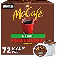 McCafé Decaf Premium Medium Roast K-Cup Coffee Pods (72 Pods, 6 Packs of 12)