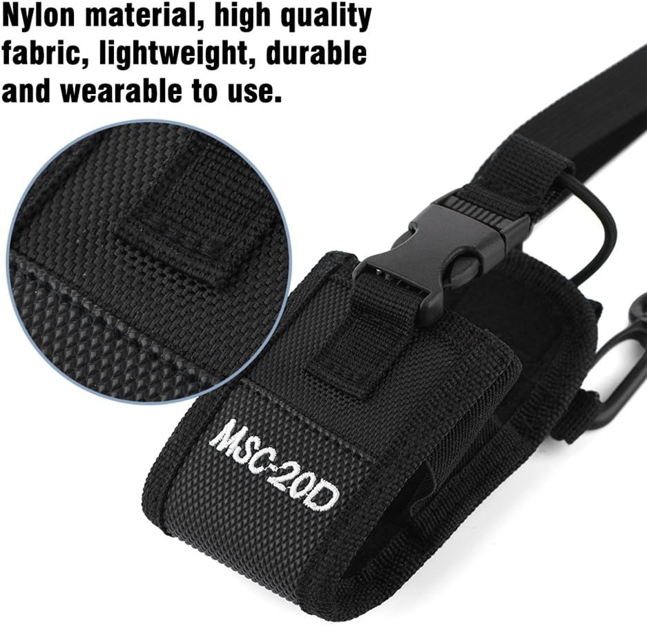 Bewinner Holder Bag for Radfor iOS Portable Radio Case Holder for Outdoor Sports Nylon Shoulder Strap Belt Case Holder Bag Pouch for Walkie Talkie 2-Way Radio Holster - Image 3