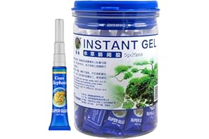 Aquarium Moss Glue, 25 Pcs Water Plants Glue Fish Tank Coral Reef Ornaments Glue, Aquatic Plants Decoration Drying Fast Glue 