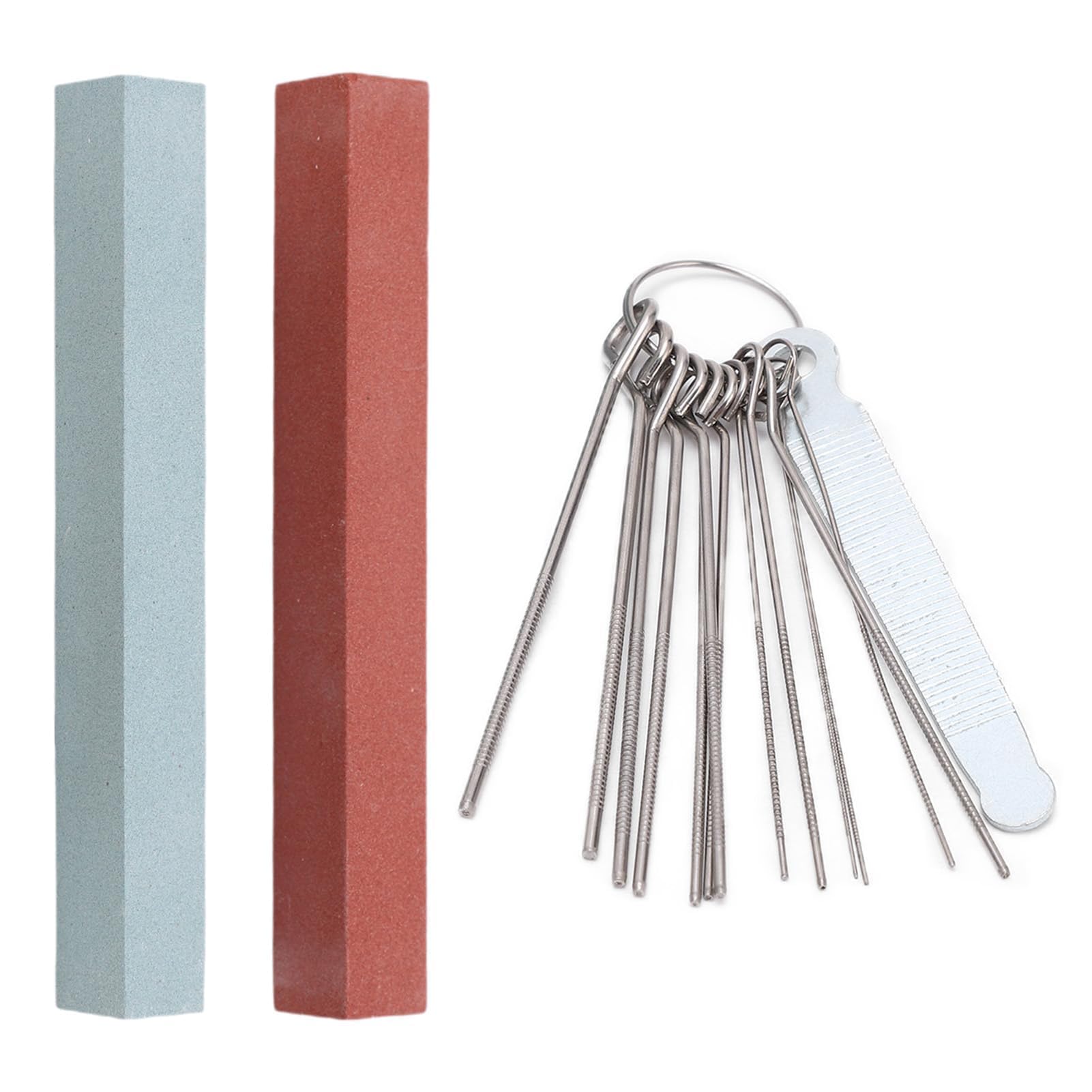 Guitar Nut & Bridge Saddle File Set Tools, 2Pcs Grinding Stones with Bridge Saddle Nut File Sharpening Stones Kit, Guitar Repair Tools Professional Polishing Musical Instrument Accessories