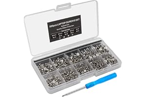Mcsher 500pcs Laptop Notebook Screws Set for IBM HP Dell Lenovo Samsung Sony Toshiba Acer Gateway Screw Assortment Kit with Screwdriver - Silver