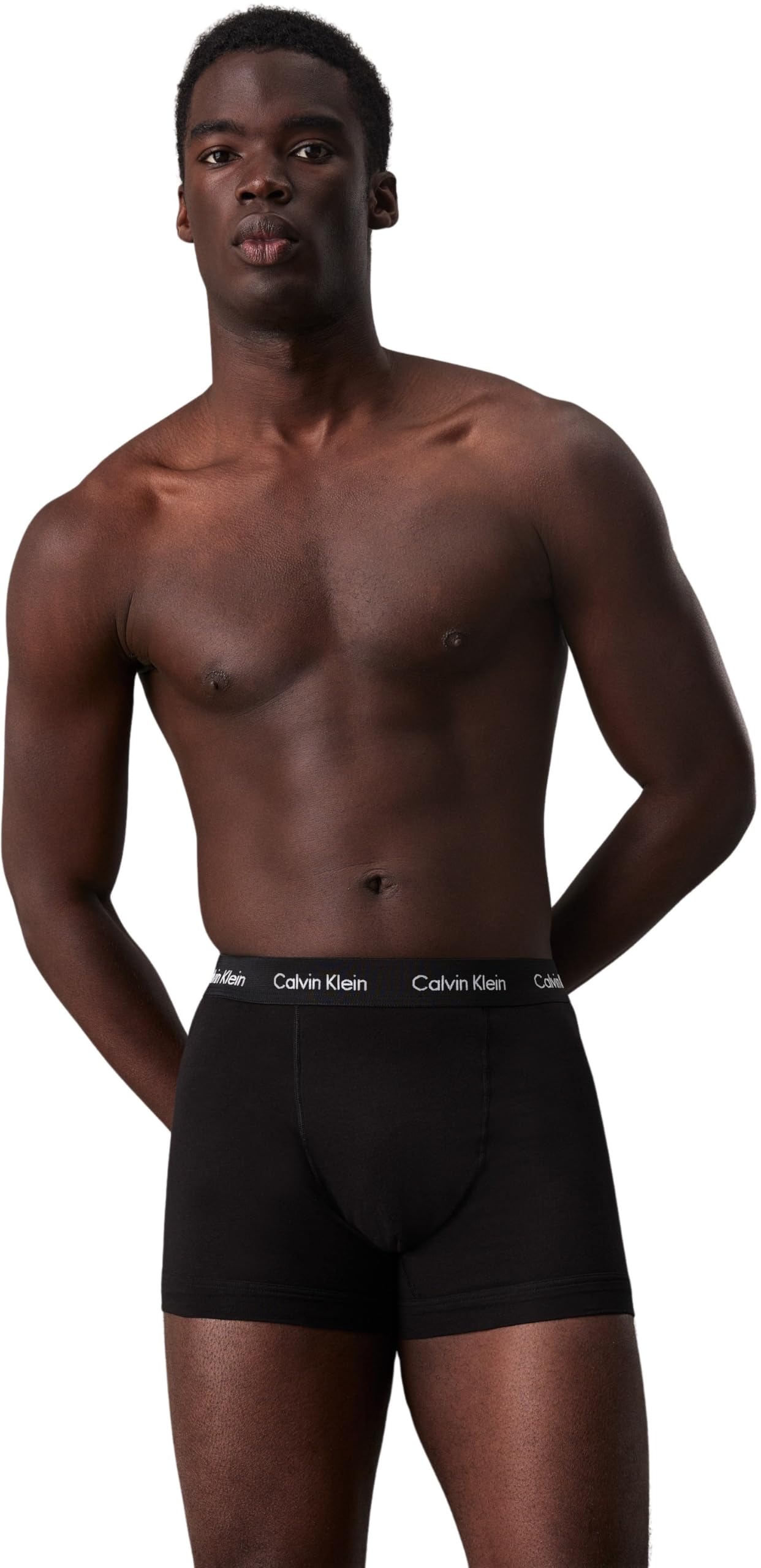 Calvin Klein Herren 3er Pack Boxershorts Trunks Unterwäsche, Mehrfarbig (C-Black/Blu/Blu), L 2